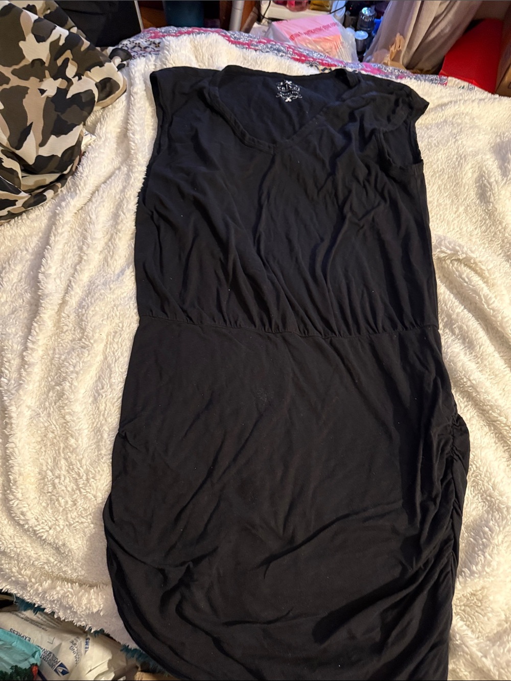 Velvet by Graham & Spencer Black Top with White Logo